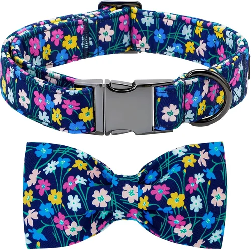 Miniatura 21 de Collar para perro, con estampado de tiburón, collar para cachorro, collar para mascotas, collar de lazo para perros, suave, duradero, ajustable, A