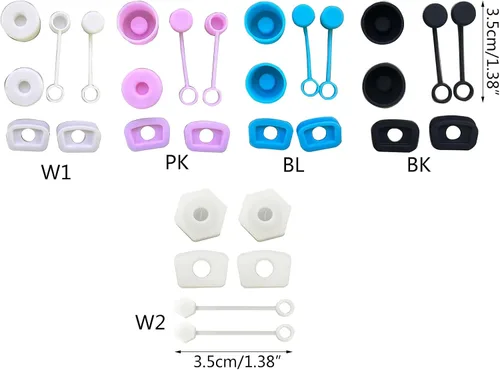 Miniatura 4 de Juego de 6 tapones para mantener tu taza limpia y ordenada a prueba de derrames para Stanley, vaso cuadrado redondo de silicona a prueba de derrames