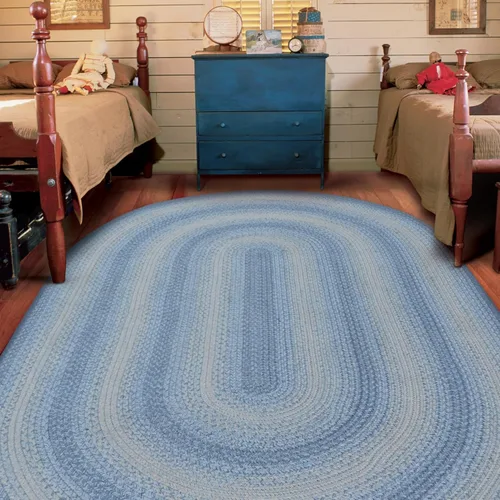 Miniatura 124 de Homespice Alfombras de Área Ovaladas Trenzadas de Yute Denim Azul de 8x10 pies para Sala de Estar, Dormitorio y Comedor. Apto para Mascotas. Estilos
