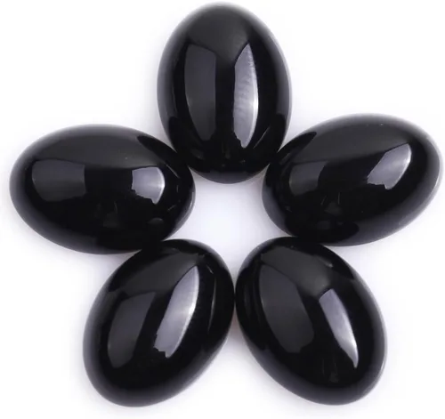 Miniatura 14 de GEM-Inside - Cuentas ovaladas sueltas de amatista, cabujón, cuentas naturales para joyería y anillos, colgantes, 0.236 x 0.315 pulgadas, 5