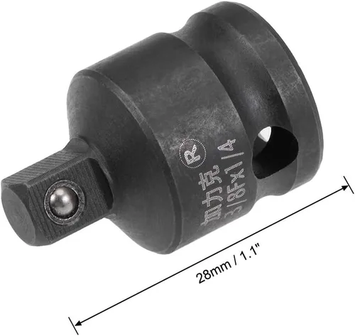 Miniatura 2 de uxcell Reductor de casquillo de impacto de 3/8" (hembra) x 1/4" (macho) para uso con destornilladores de impacto de aire, barras rompedoras