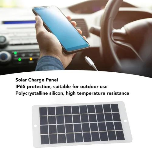 Miniatura 4 de Panel solar, 10W 5V Panel Solar Tipo C Salida Panel de Carga Solar Portátil para Teléfono de Carga de Monitoreo de Seguridad