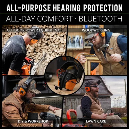 Miniatura 4 de ISOtunes LINK Bluetooth Earmuff – Ear Protection Headphones for Work, Mowing, & Construction, 25 NRR OSHA Approved Headphones