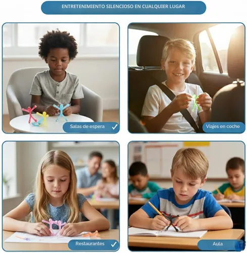 Miniatura 8 de MAGMEN STEM Juguetes Magnéticos de Viaje 10 Piezas, Avión Coche Viaje por Carretera, Rellenos de Calcetín Juguetes Fidget Sensoriales para Niños