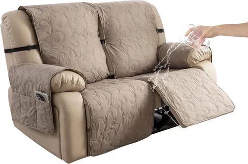 Genina Fundas de sofá para 3 cojines 100% impermeables Fundas de sofá para sofá reclinable Fundas de sofá de 3 plazas para sofás reclinables