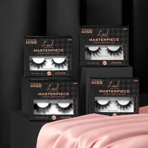 Miniatura 3 de KISS Lash Couture Masterpiece - Pestañas postizas de visón sintético tejidas a mano, estilo 'Prêt-À-Porter', 0.472 in, fácil de aplicar