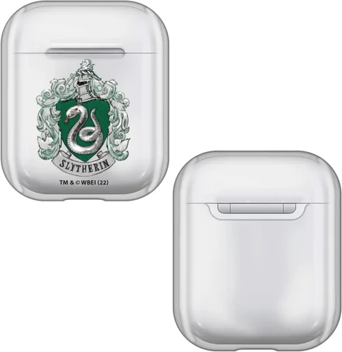 Miniatura 8 de Head Case Designs Harry Potter Gryffindor Crests and Shields - Funda de carga de cristal duro transparente compatible con Apple AirPods 1 1ª