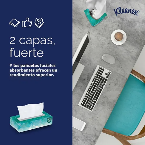 Miniatura 5 de Kleenex - Cubo de pañuelos faciales profesionales para negocios, cajas de pañuelos planos
