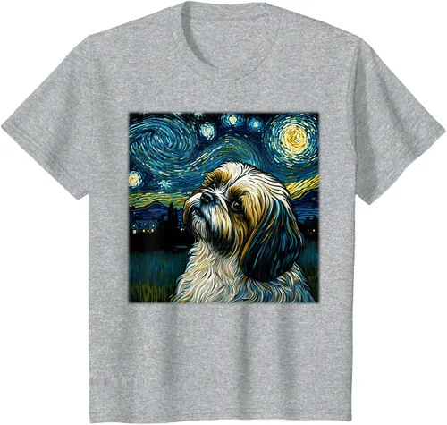 Miniatura 35 de Camiseta Surrealism Starry Night Shih Tzu Dog