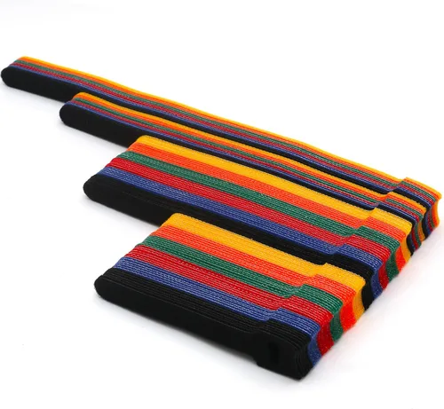 102 bridas para cables, 4+6+8+10 pulgadas, reutilizables, multicolor, bridas de cables, organizador de cables, organizador de cables ajustable para