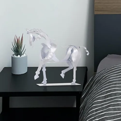 Miniatura 4 de SunBlogs Art Estatua de caballo hecha a mano, decoración rústica única para oficina y hogar, escultura de metal 100% pintada a mano, regalo perfecto