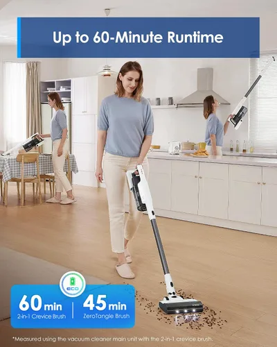 Miniatura 3 de Aspiradora inalámbrica de palo Tineco A30S, succión de 160W, tiempo de funcionamiento de 60 minutos, recipiente de polvo más grande de 1L, cepillo