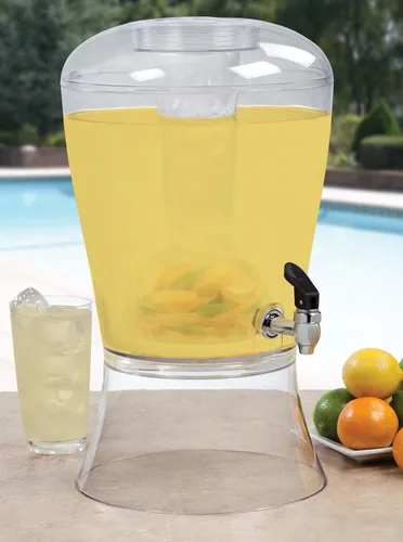 Miniatura 2 de CreativeWare Dispensador de bebidas de 3 galones con cilindro de hielo e infusor de frutas