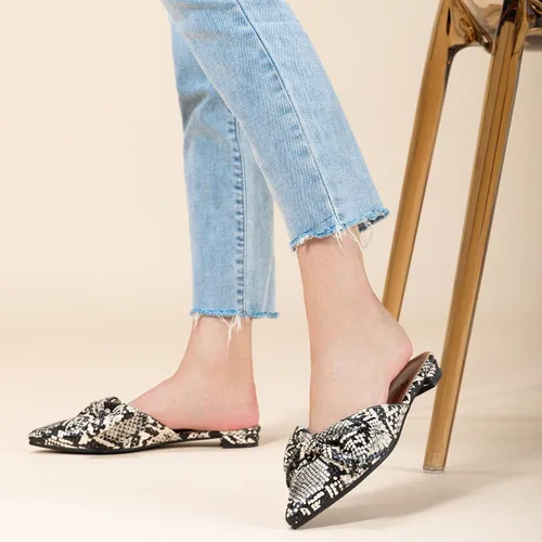 Miniatura 5 de Trary - Zapatos mocasines sin talón, con puntera puntiaguda y lazo para mujer
