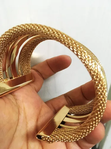 Miniatura 5 de Pulseras elegantes para mujer y niña, brazalete dorado