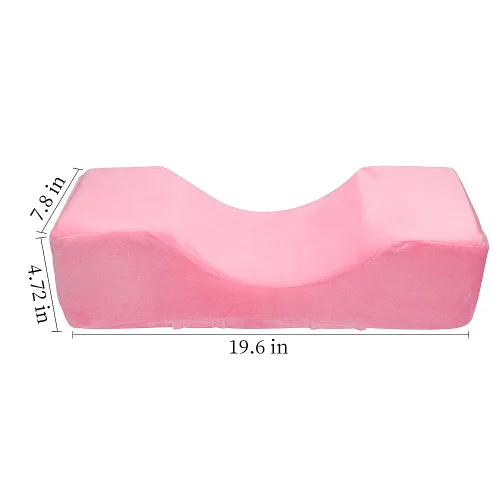 Miniatura 3 de Extensión de pestañas de terciopelo para salón de belleza, almohada de espuma viscoelástica para el cuello para extensiones de pestañas, injerto