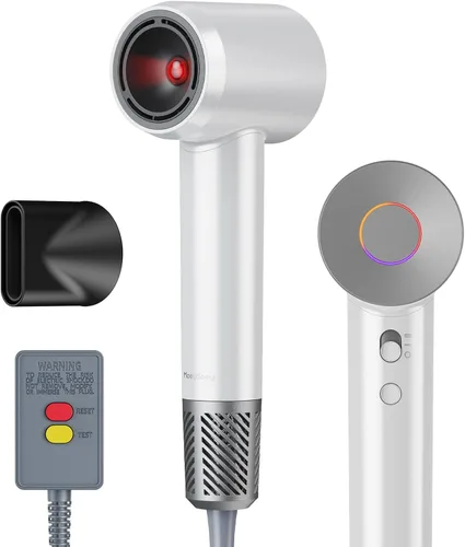 Miniatura 9 de Secador de pelo, secadora iónica de alta velocidad de 1400 W, secador de pelo de bajo ruido con control térmico con boquilla magnética, secado