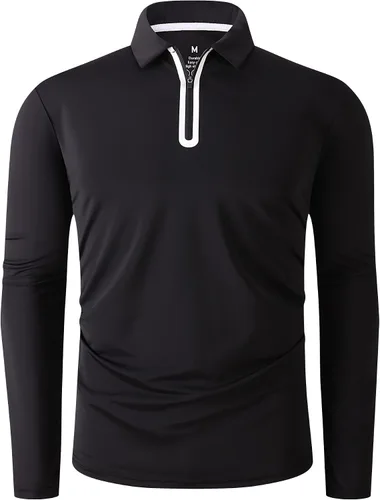 Alex Vando - Camisa de golf para hombre con absorción de humedad, de secado rápido, manga corta, informal, camisa tipo polo