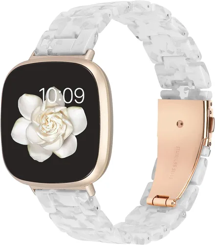 Miniatura 8 de Wearlizer Correa de resina compatible con bandas Fitbit Sense/Versa 3 Bands/Sense 2 Bands/Versa 4 bandas para mujeres y hombres, linda correa