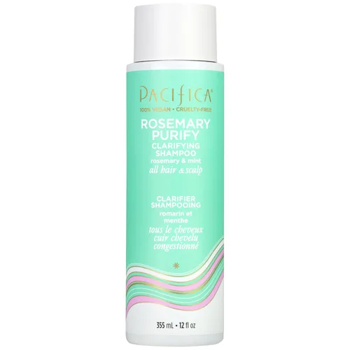 Pacifica Champú Clarificante – Champú Purificante y Revigorante de Romero con Menta Calmante para Desintoxicar el Cabello y el Cuero Cabelludo, Sin
