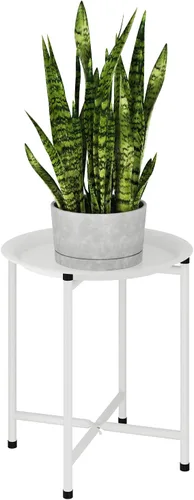 Miniatura 7 de Bamworld Soporte para plantas de interior, mesa alta para plantas grandes, taburete de plantas al aire libre, soporte de metal para plantas