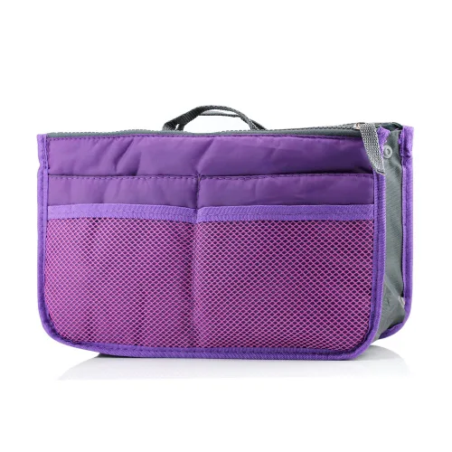 Miniatura 2 de GEARONIC TM - Bolsa organizadora para bolsas de mujer, bolsa que se mete dentro de bolsa de mujer para organizar mejor cosméticos, etc., S, Púrpura