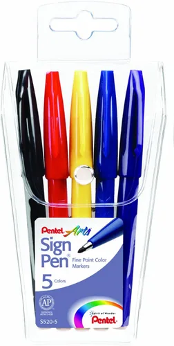 Miniatura 52 de Pentel S52012 - Rotulador de punta fina, punta de bala, 0.028 in, surtido, 12