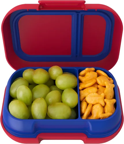 Miniatura 13 de Bentgo Snack para niños, contenedor de 2 compartimentos a prueba de fugas para aperitivos y comidas pequeñas, cierre fácil de abrir, apto