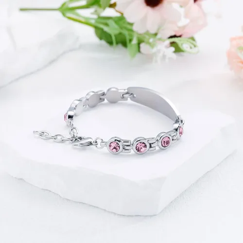 Miniatura 6 de JFJEWER Pulseras de alerta médica para mujeres y hombres, grabado gratis, pulsera de identificación médica personalizable, incluye una tarjeta