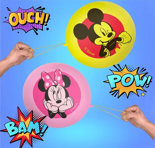 Miniatura 4 de JA-RU Disney Micky (2 globos de punzón) Juguete inflable para aliviar el estrés y aliviar el estrés para niños. Mickey-7807-1