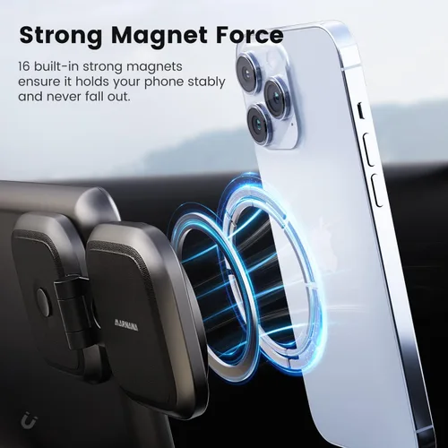 Miniatura 2 de Soporte para teléfono de Tesla modelo 3 modelo Y, diseño magnético fuerte para soporte de teléfono de montaje en coche MagSafe para monitor