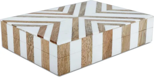 Miniatura 94 de Handicrafts Home Caja de recuerdo decorativa de 8 x 5 – Pequeña caja organizadora con tapa, almacenamiento decorativo Boho, caja de memoria retro