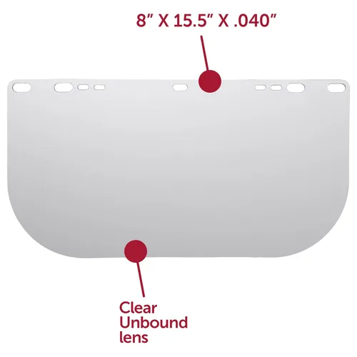 Miniatura 3 de Jackson Safety 30706 - Ventana protectora facial para tocados, 8 x 15.5 x 0.04 pulgadas, policarbonato, sin encuadernar, tinte transparente