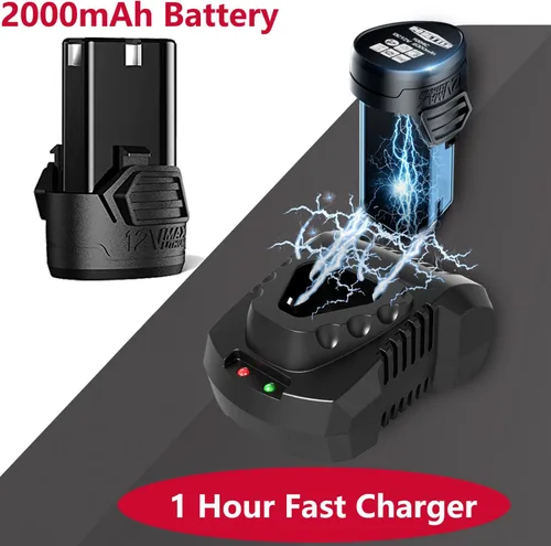 Miniatura 6 de Dobetter Llave de trinquete inalámbrica 3/8 Llave de trinquete eléctrica, herramienta de trinquete de 55 N·m con baterías de litio de 2 Ah