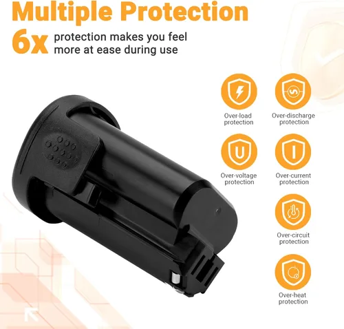 Miniatura 6 de Shentec Batería de repuesto de iones de litio de 3000 mAh de 12 V compatible con herramientas inalámbricas Dremel B812-03 B812-02 8200 8220 8300
