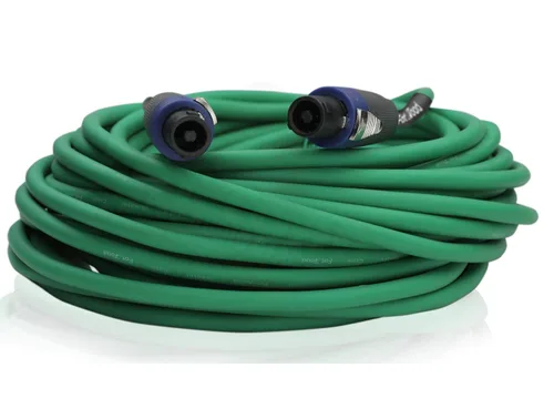 Miniatura 3 de Fat Toad Cable Speakon a Speakon de 50 pies (Serie Twist-LockPRO) – Cable verde de 12 AWG con conector para equipo de estudio, DJ y escenario