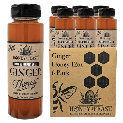 Miniatura 33 de Honey Feast, Miel de Flor Silvestre, 12 Onza