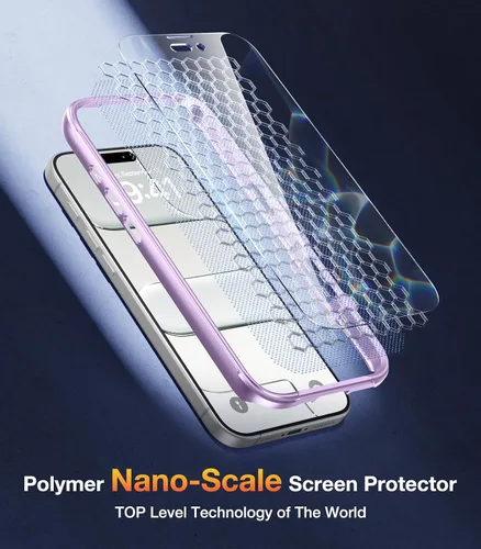 Miniatura 225 de Diaclara Funda diseñada para iPhone 16, mejorada [protección completa de la cámara], carcasa resistente de cuerpo completo con protector de pantalla