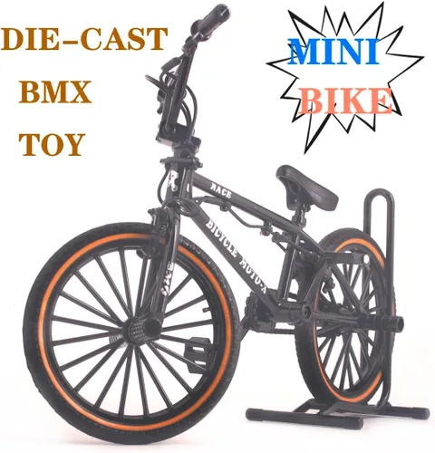 Miniatura 3 de Ailejia Bicicleta de dedo de metal mini, juego de bicicletas BMX de deportes extremos, juguetes para niños y adultos, colección de modelos