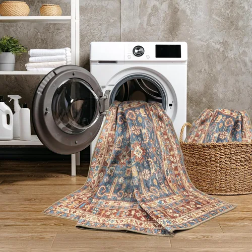 Miniatura 81 de GLN Rugs Traditional Collection - Alfombra de felpilla lavable a máquina, tradicional lavable, antideslizante, alfombra de felpilla de pelo corto