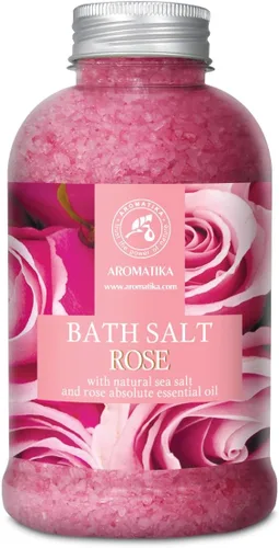 Sales de baño de rosas de 21.16 onzas, aceite de palisandro natural y extracto de rosa, lo mejor para relajarse, buen sueño, belleza, baño, cuidado