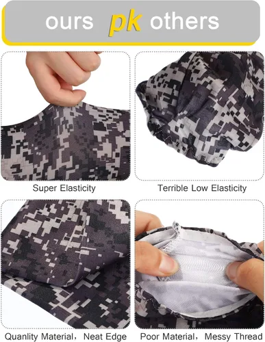 Miniatura 4 de Bememo - 10 pares de mangas de brazo unisex elásticas con protección UV para brazos, mangas de seda de hielo, mangas de enfriamiento para brazos