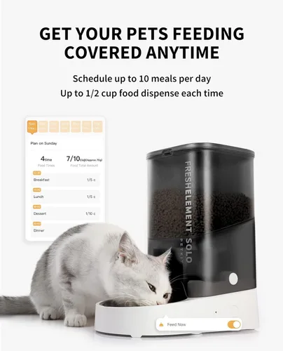 Miniatura 4 de PETKIT Comedero Automático para Gatos, Comedero Automático para Perros WiFi 2.4G, Dispensador de Comida para Mascotas con Control de Aplicación