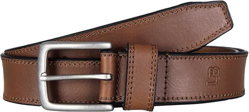 Miniatura 2 de Lucky Brand Cinturón de cuero cosido para hombre Clásico Casual Vestido Todos los días Western Hebilla de metal