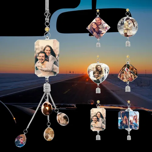 Miniatura 8 de Accesorios personalizados para colgar en el automóvil, accesorios personalizados para colgar en el espejo retrovisor, adorno personalizado