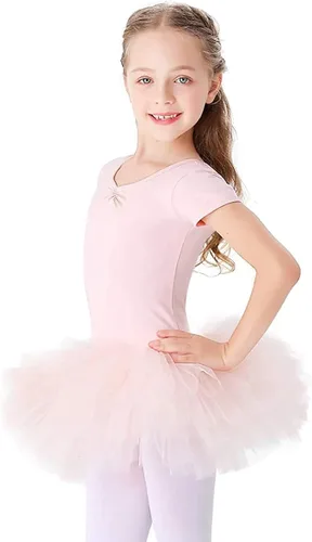 Miniatura 2 de Leotardo de ballet para niñas, de algodón, de manga corta, para baile