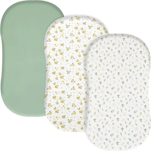 Miniatura 35 de david's kids Juego de 4 sábanas ajustadas para cuna, juego de sábanas para bebé ultra suaves, transpirables y cómodas, neutras, para niños y niñas