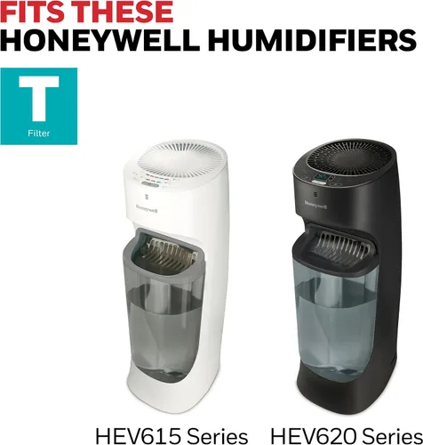 Miniatura 7 de Honeywell HFT600PF1 Filtro de Mecha de Repuesto T, 1 paquete, Blanco