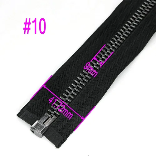 Miniatura 2 de #10 - Chaqueta separadora de 22 pulgadas, cremallera de metal de níquel negro, cremalleras de metal resistente para chaquetas, abrigos de costura