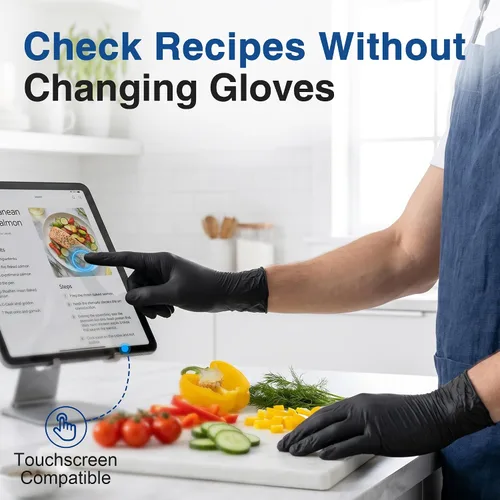 Miniatura 4 de Schneider Vinyl Synthetic Exam Gloves, 4 Mil, Latex Free Disposable Gloves for Medical, Cooking, Cleaning, and Food Prep
